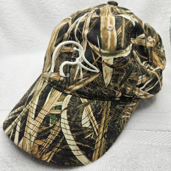 Ducks Unlimited Camo Hat Outdoor Strapback Cap Duck Head Logo Adjustable Hunting - Picture 1 of 6